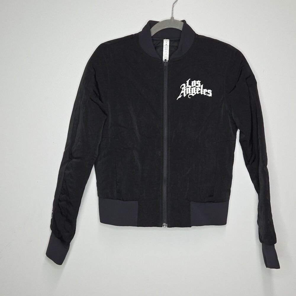 lululemon athletica Reversible Bomber Jacket Los Angeles Womens Size 4 Zip Up